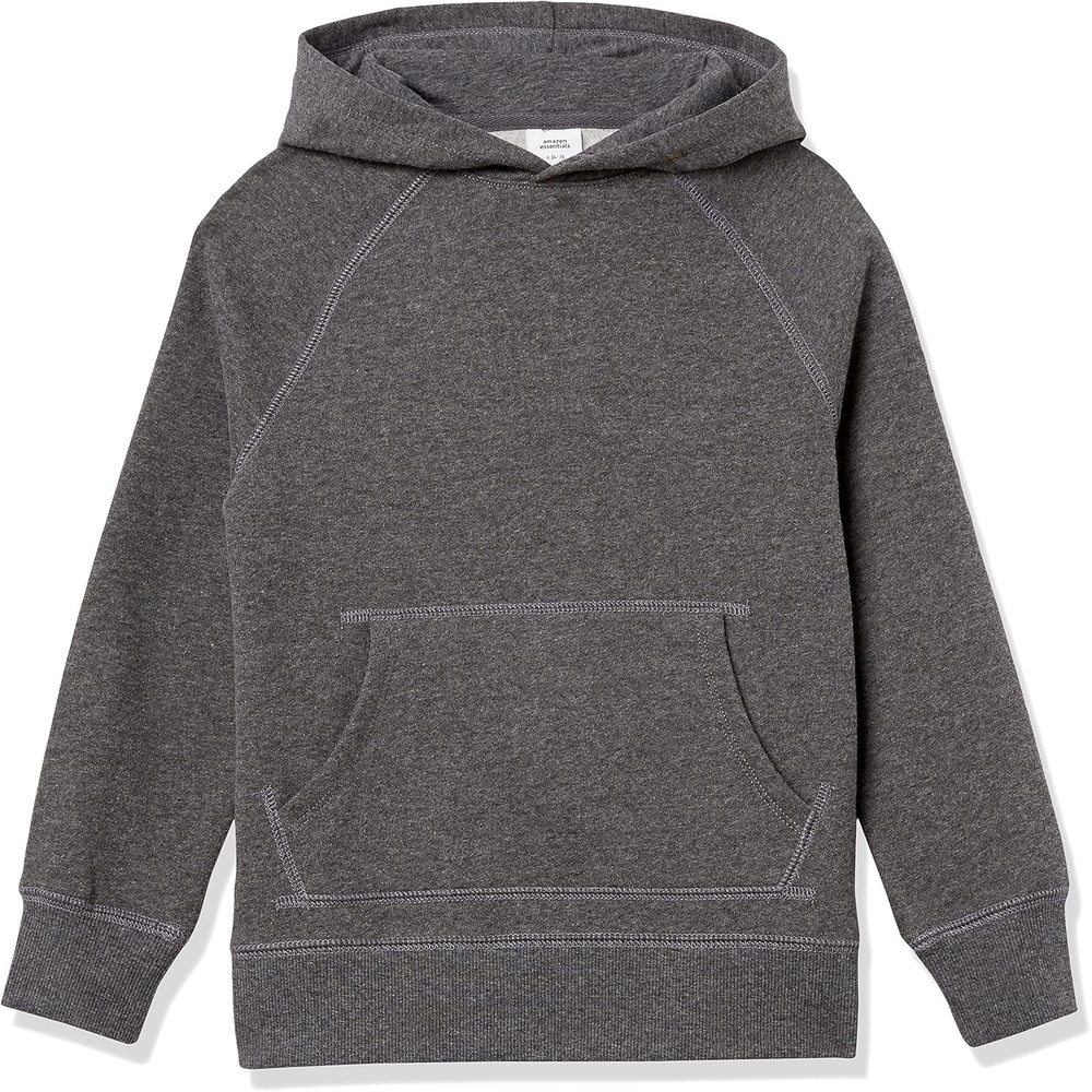 image:imageAmazon Essentials Boys and Toddlers Fleece Pullover Hoodie SweatshirtsCharcoal Heather Gray