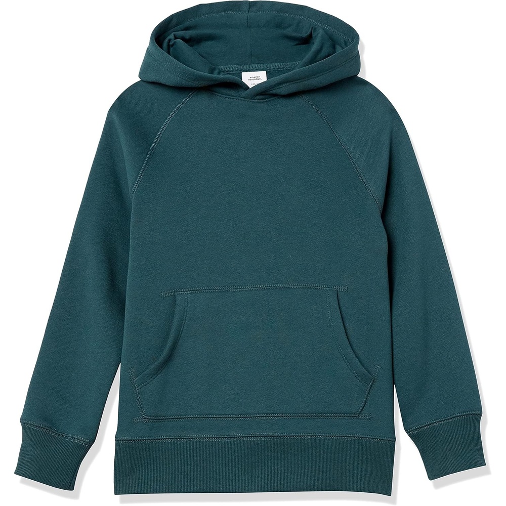 image:imageAmazon Essentials Boys and Toddlers Fleece Pullover Hoodie SweatshirtsDark Green