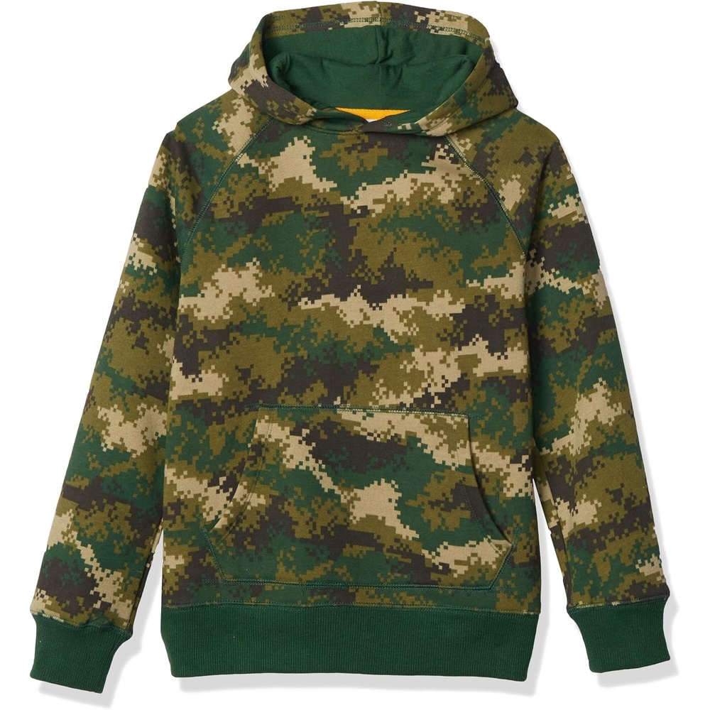 image:imageAmazon Essentials Boys and Toddlers Fleece Pullover Hoodie SweatshirtsOlive Camo