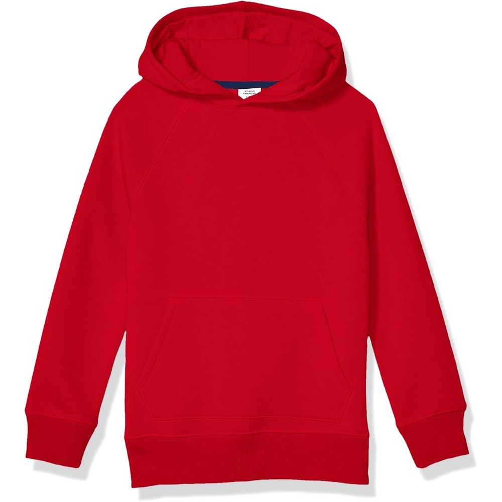 image:imageAmazon Essentials Boys and Toddlers Fleece Pullover Hoodie SweatshirtsRed