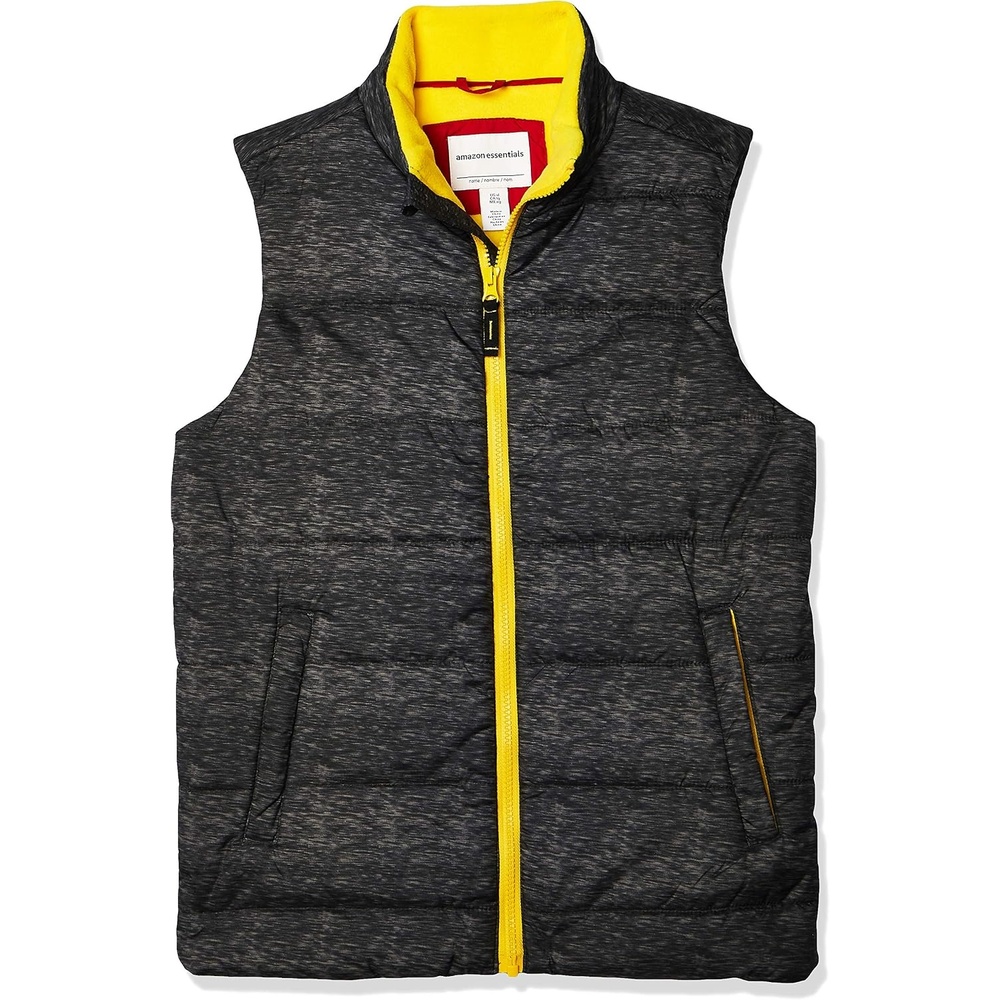 image:imageAmazon Essentials Boys and Toddlers Heavyweight Full Zip Outerwear Puffer VestCharcoal Heather