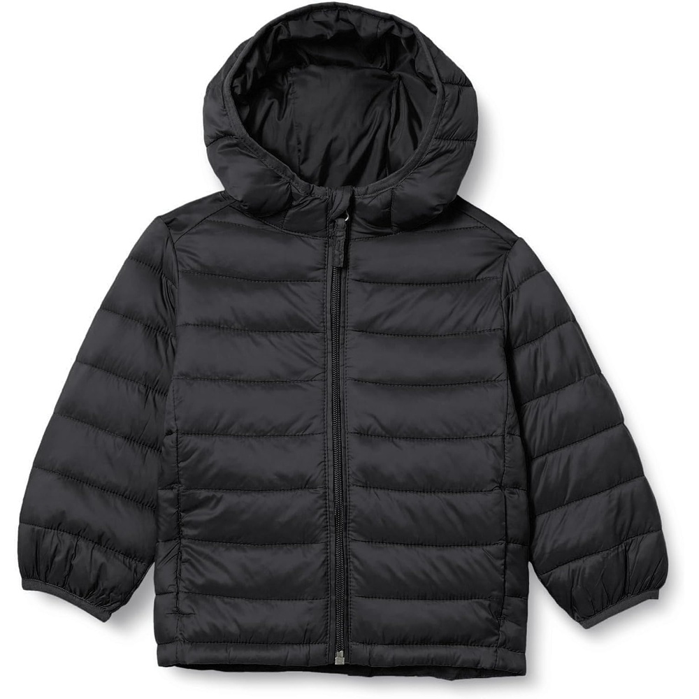 image:imageAmazon Essentials Boys and Toddlers Lightweight WaterResistant Packable Hooded Insulated Puffer JacketBlack
