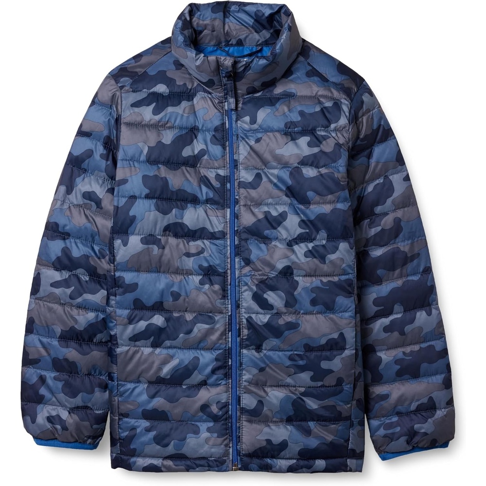 image:imageAmazon Essentials Boys and Toddlers Lightweight WaterResistant Packable Puffer JacketBlue Camo