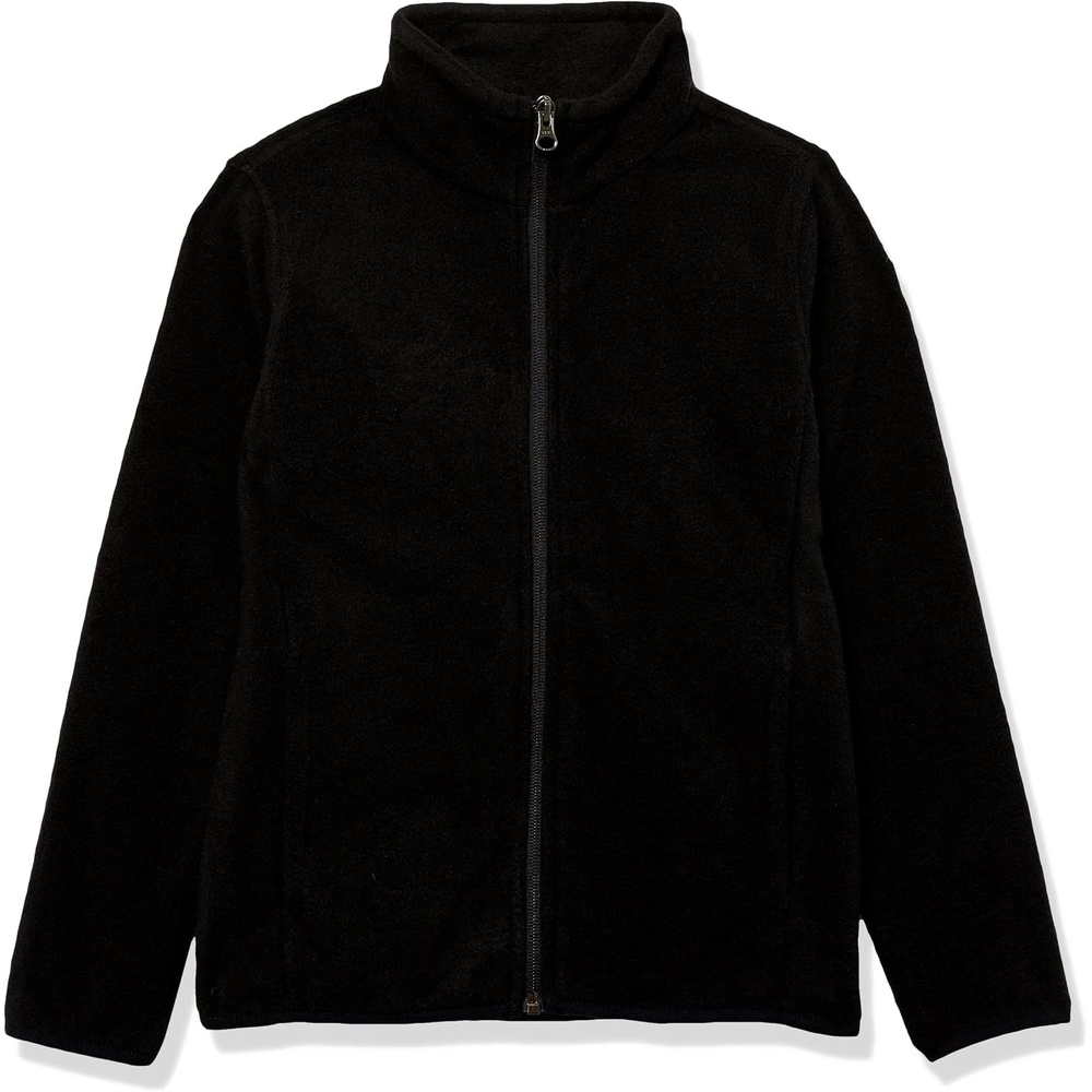 image:imageAmazon Essentials Boys and Toddlers Long Sleeve Polar Fleece FullZip Mock Jacket InsulatedBlack Suede
