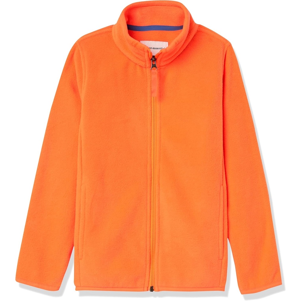 image:imageAmazon Essentials Boys and Toddlers Long Sleeve Polar Fleece FullZip Mock Jacket InsulatedOrange