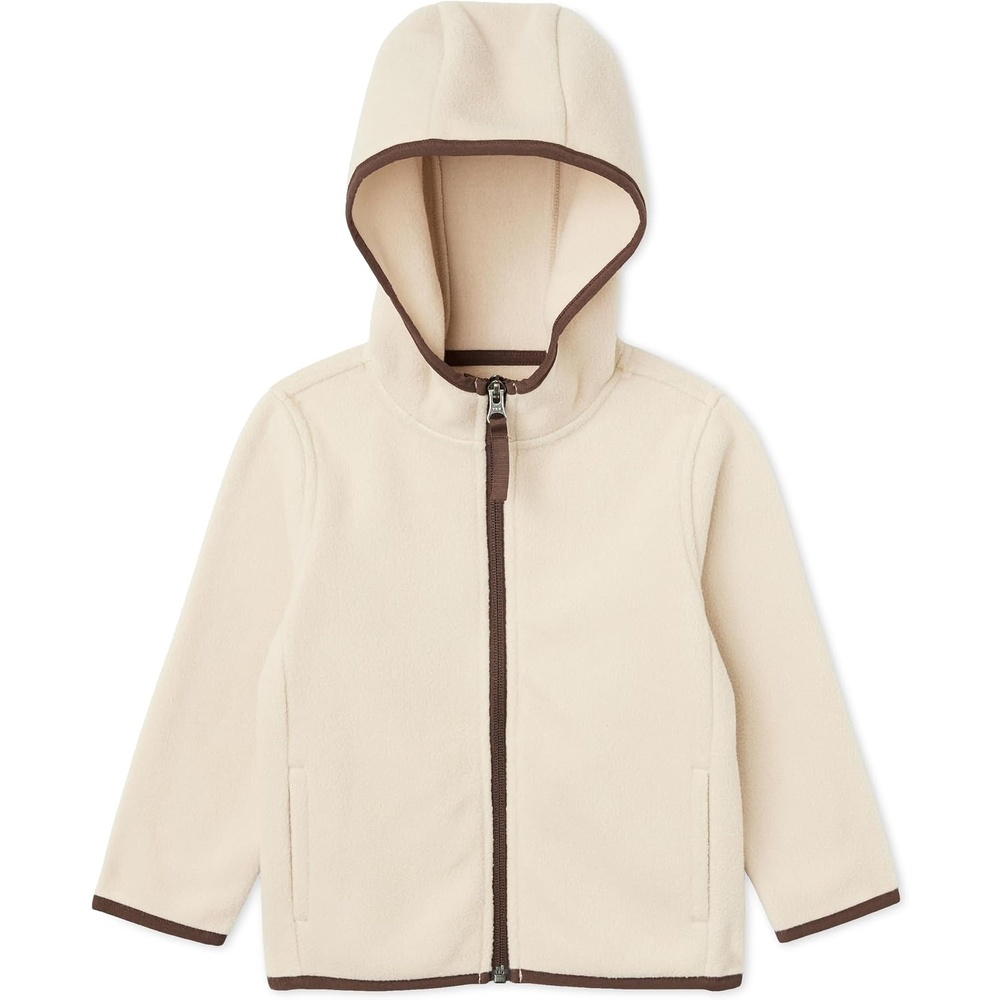 image:imageAmazon Essentials Boys and Toddlers Polar Fleece FullZip Hooded Long Sleeve Insulated Coat JacketBeige