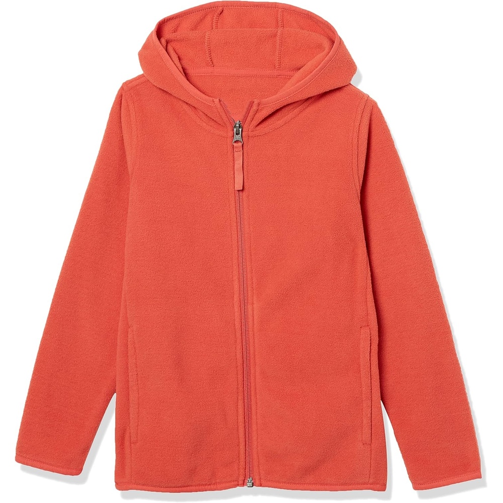 image:imageAmazon Essentials Boys and Toddlers Polar Fleece FullZip Hooded Long Sleeve Insulated Coat JacketBurnt Orange