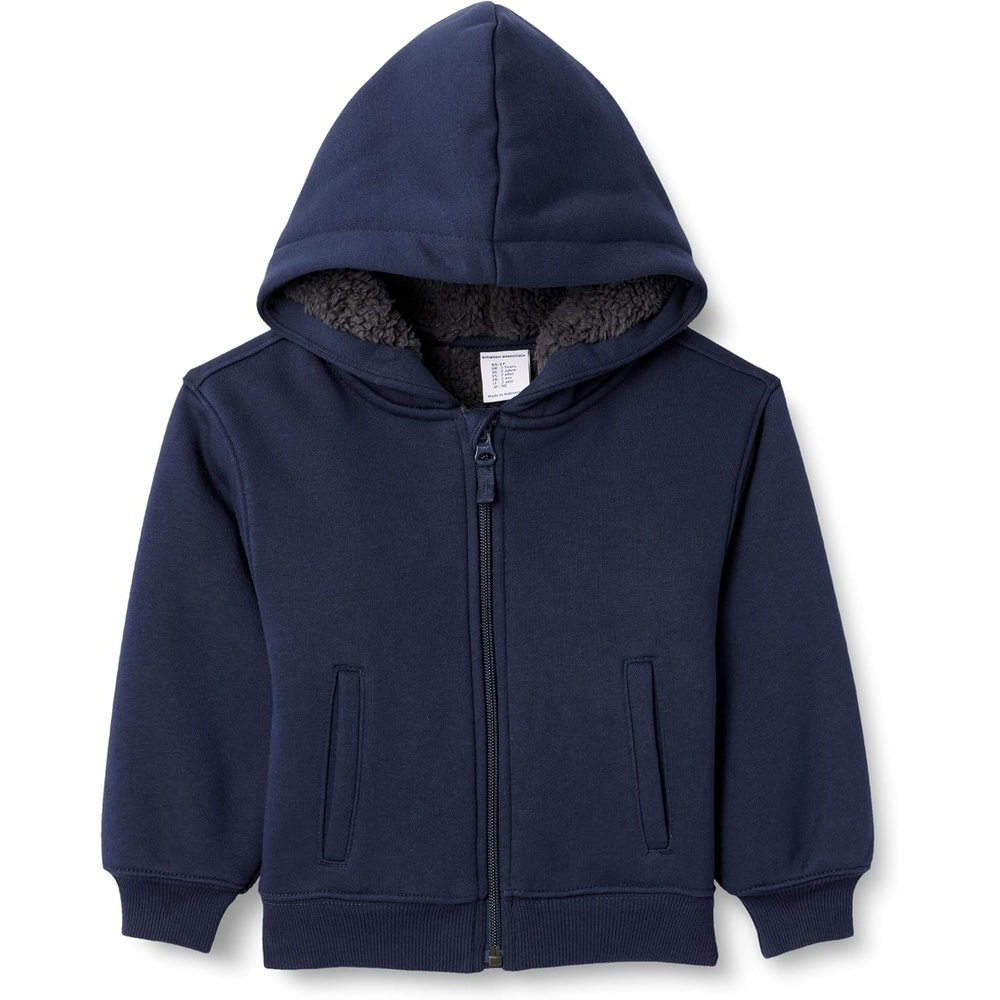 image:imageAmazon Essentials Boys and Toddlers SherpaLined ZipUp Hoodie SweatshirtNavy