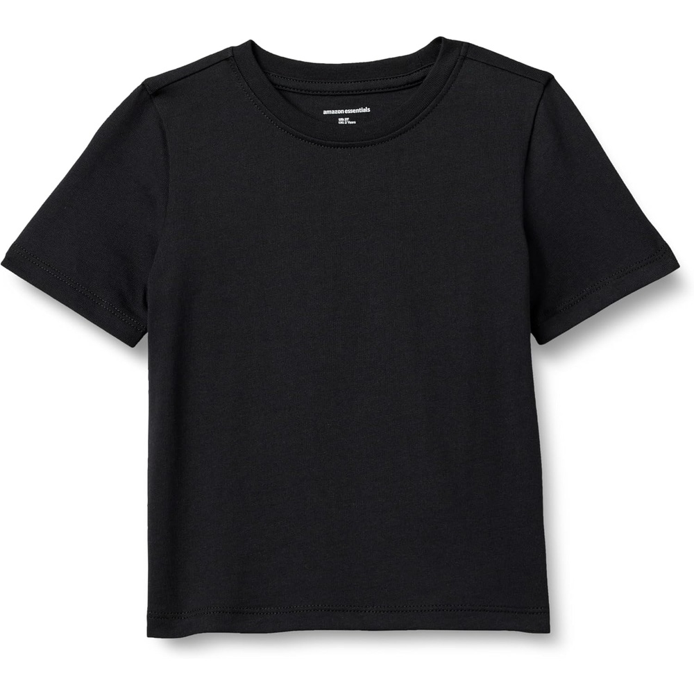 image:imageAmazon Essentials Boys and Toddlers Short Sleeve Tee Shirts Cotton Jersey MultipacksBlack