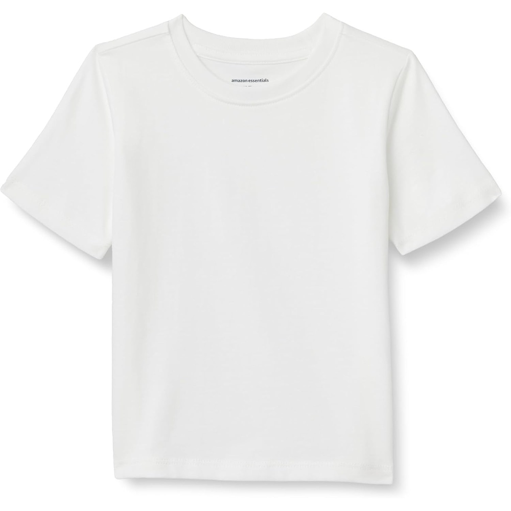 image:imageAmazon Essentials Boys and Toddlers Short Sleeve Tee Shirts Cotton Jersey MultipacksWhite
