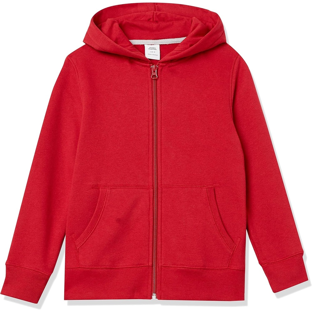 image:imageAmazon Essentials Boys and Toddlers Soft Fleece ZipUp Hoodie SweatshirtRed