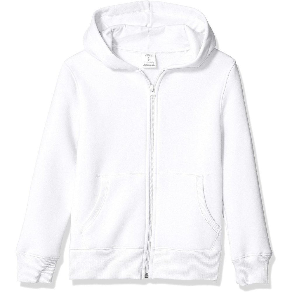 image:imageAmazon Essentials Boys and Toddlers Soft Fleece ZipUp Hoodie SweatshirtWhite