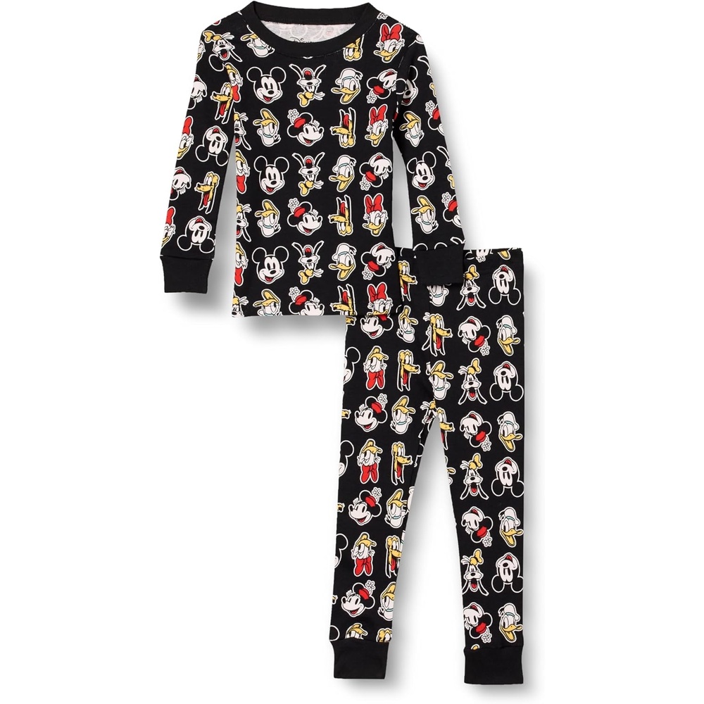 image:imageAmazon Essentials Disney Marvel Star Wars Boys and Toddlers SnugFit Cotton Pajama Sleepwear SetsMickey and Friends