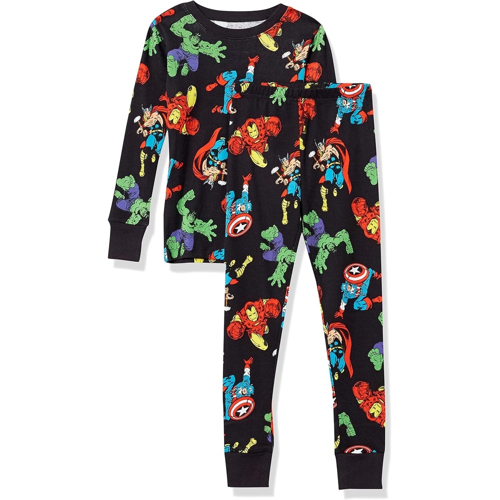 image:imageAmazon Essentials Disney  Marvel  Star Wars Boys and Toddlers SnugFit Cotton Pajamas Sleepwear Sets for Toddler2piece Marvel Avengers