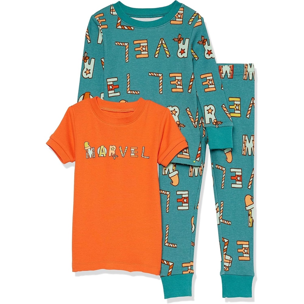 image:imageAmazon Essentials Disney Marvel Star Wars Boys and Toddlers SnugFit Cotton Pajamas Sleepwear Sets for ToddlerFestive Marvel