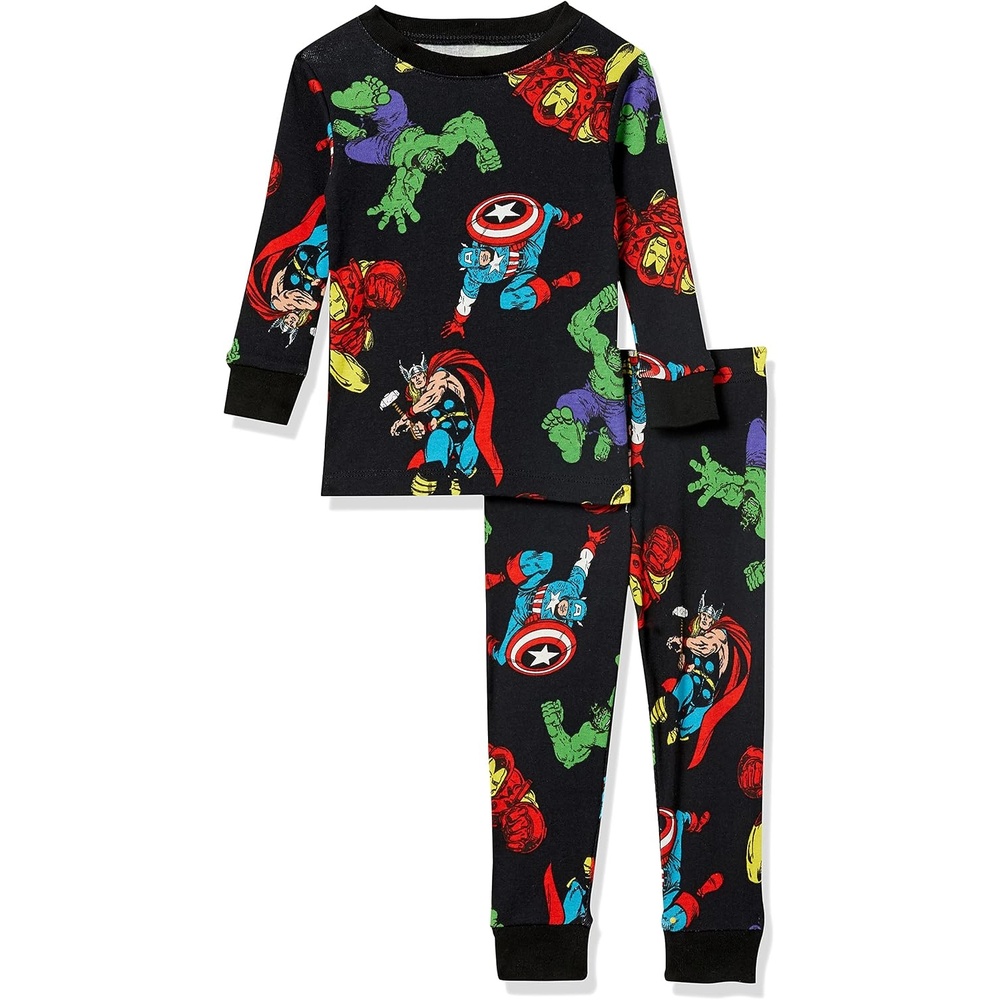 image:imageAmazon Essentials Disney Marvel Star Wars Boys and Toddlers SnugFit Cotton Pajamas Sleepwear Sets for ToddlerMarvel Avengers