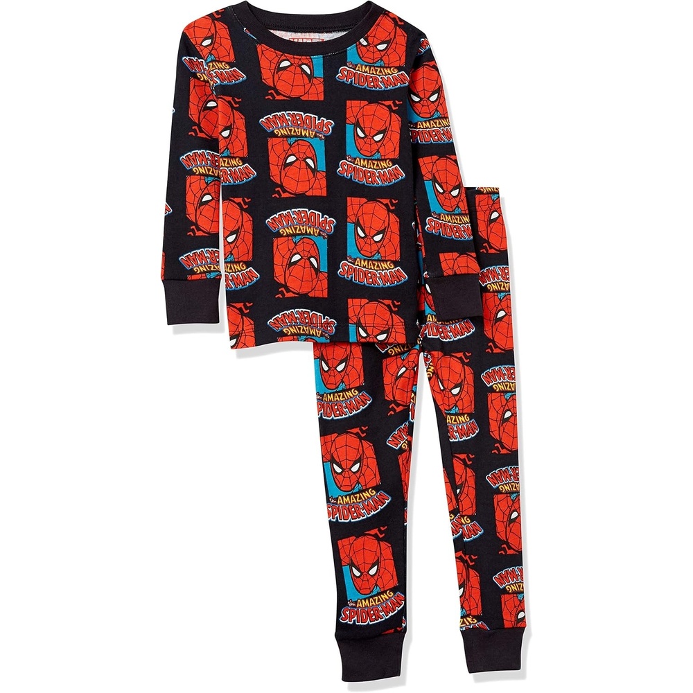 image:imageAmazon Essentials Disney Marvel Star Wars Boys and Toddlers SnugFit Cotton Pajamas Sleepwear Sets for ToddlerMarvel Spider Man