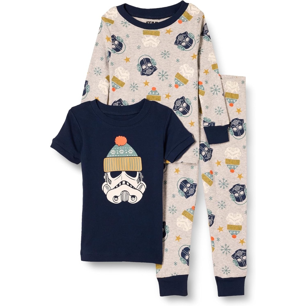 image:imageAmazon Essentials Disney Marvel Star Wars Unisex Kids SnugFit Cotton PajamasMulticolor