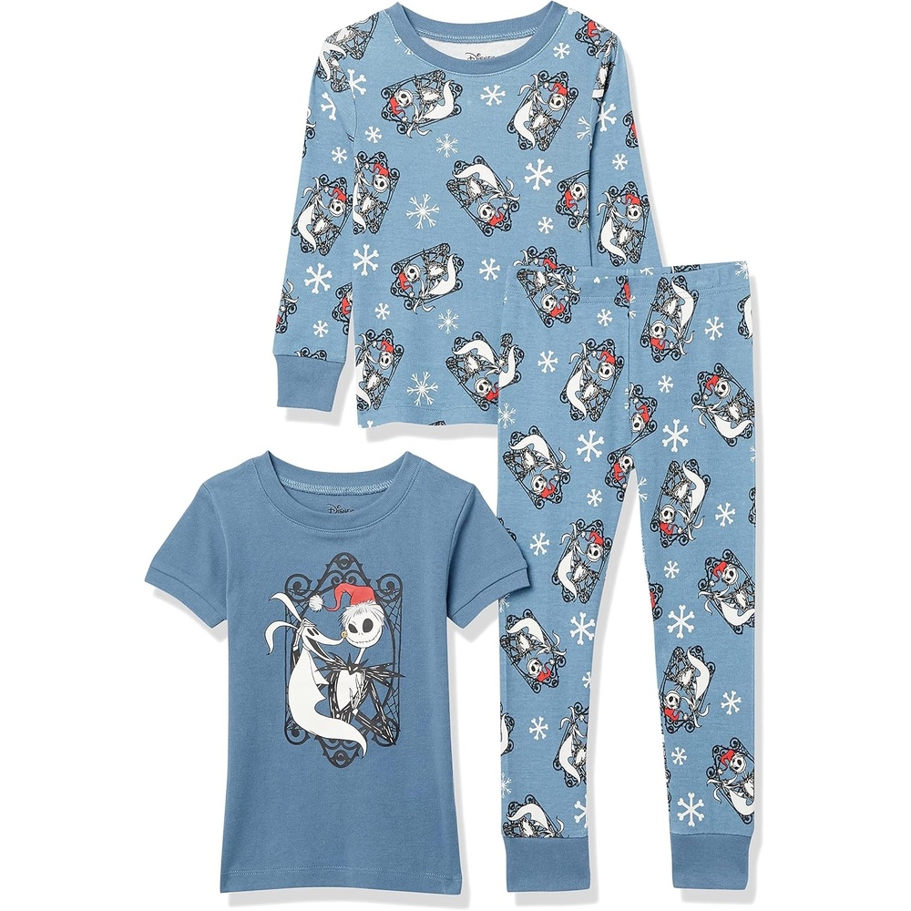 image:imageAmazon Essentials Disney Marvel Star Wars Unisex Kids SnugFit Cotton PajamasNightmare Santa Jack