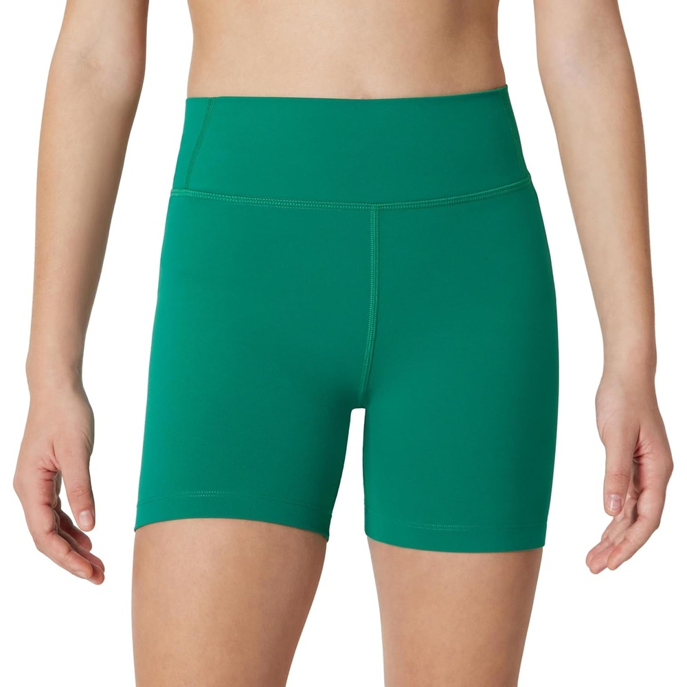image:imageAmazon Essentials Girls Athletic FormFlex Buttery Soft Dance Cartwheel Bike ShortsEmerald Green
