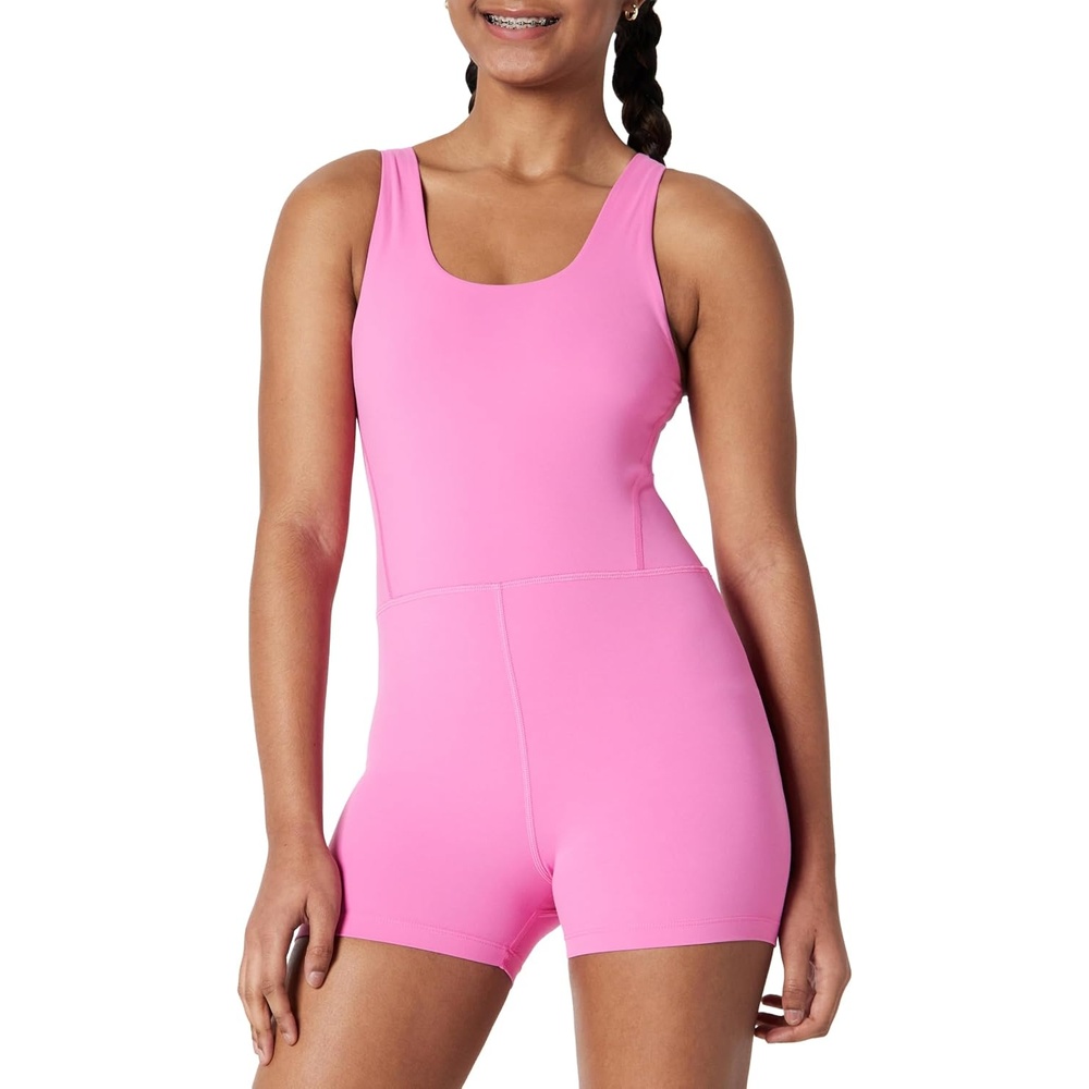image:imageAmazon Essentials Girls Gymnastics Buttery Soft FormFlex Dance Tank Unitard BodysuitPink