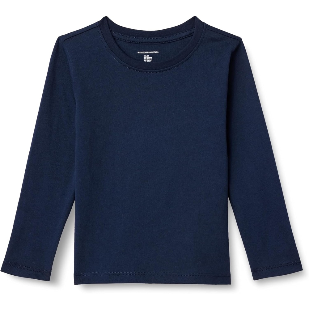 image:imageAmazon Essentials Toddler Boys LongSleeve Cotton TShirts MultipacksNavy