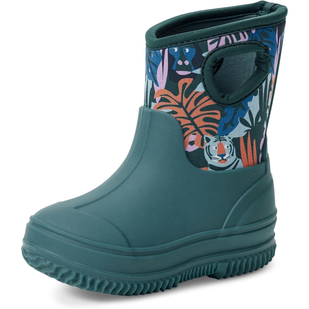 image:imageAmazon Essentials Unisex Kids Insulated Neoprene Rain BootDark Teal Jungle