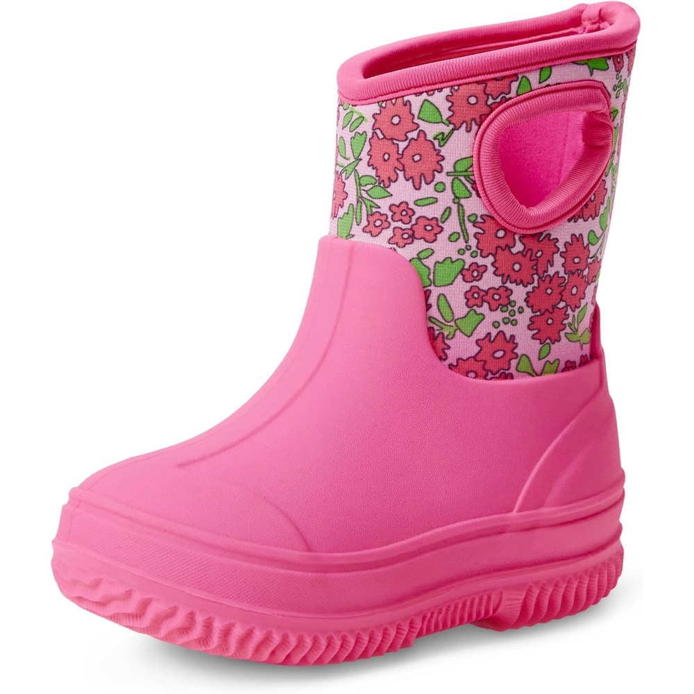 image:imageAmazon Essentials Unisex Kids Insulated Neoprene Rain BootPink Floral