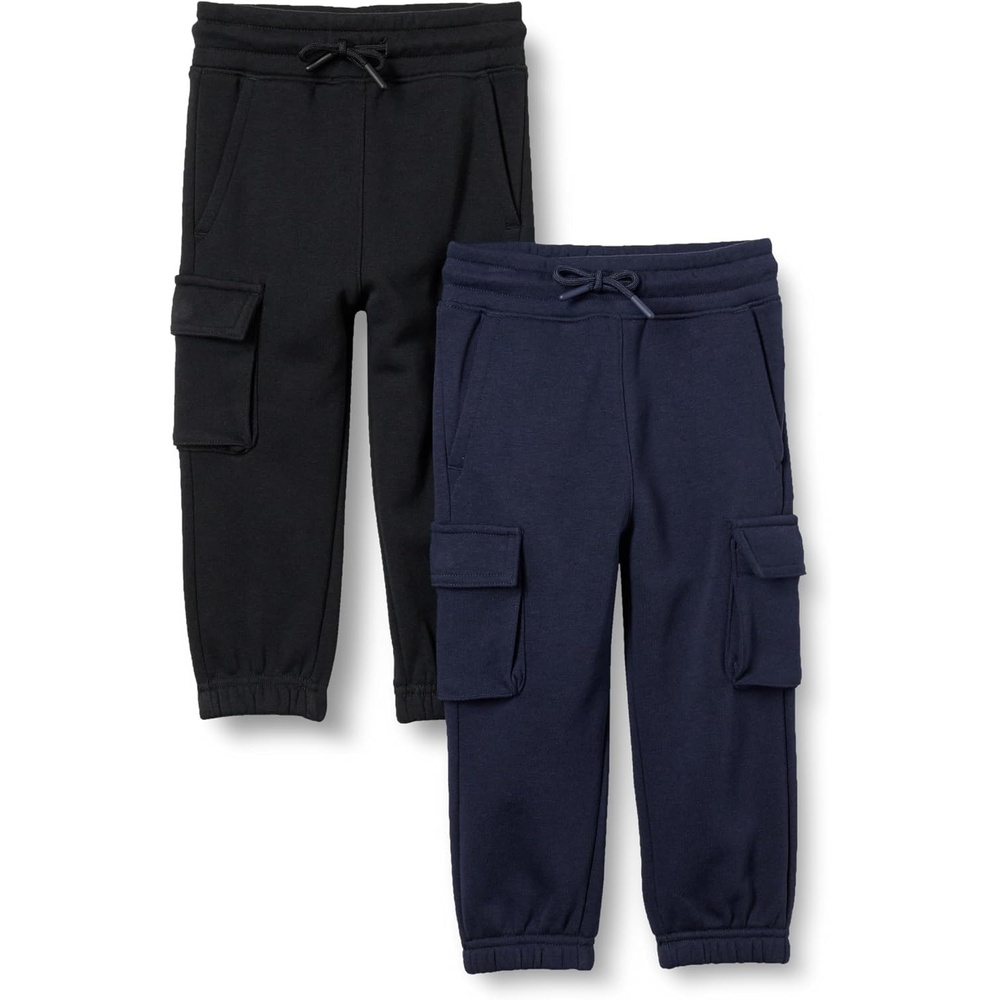 image:imageAmazon Essentials Unisex Kids and Toddlers Cargo JoggerBlackNavy
