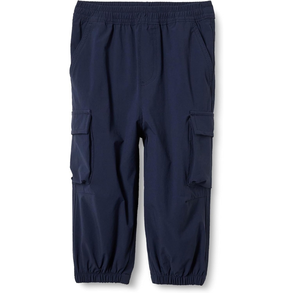 image:imageAmazon Essentials Unisex Kids and Toddlers Cargo Parachute Pants Joggers with Elastic Waist Drawstring Pull OnNavy