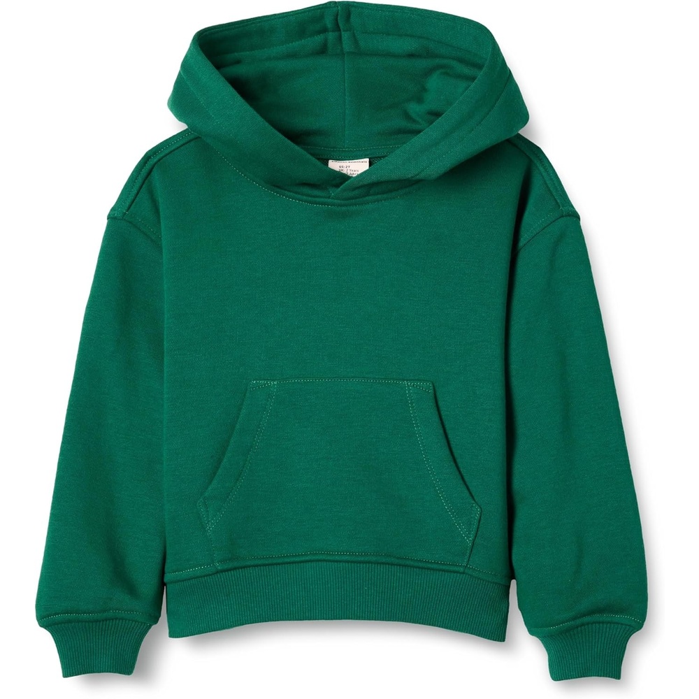 image:imageAmazon Essentials Unisex Kids and Toddlers Oversized Drop Shoulder HoodieDark Green