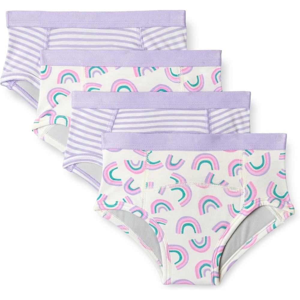 image:imageAmazon Essentials Unisex Toddlers Cotton Training Pants Pack of 4Rainbow Stripes