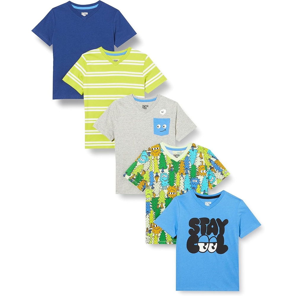 image:imageAmazon Essentials Unisex Toddlers ShortSleeve VNeck TShirt Tops