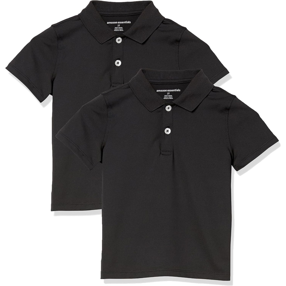 image:imageAmazon Essentials boys ShortSleeve Active Performance Polo ShirtsBlack