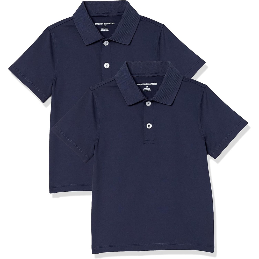 image:imageAmazon Essentials boys ShortSleeve Active Performance Polo ShirtsNavy