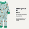 Amazon Essentials Babies, Toddlers and Boys’ Snug-Fit Cotton Rib Pajama Sleepwear Sets, Multipacks(Forest Friends)