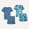 Amazon Essentials Babies, Toddlers and Boys’ Snug-Fit Cotton Rib Pajama Sleepwear Sets, Multipacks(Planet/Stars Print)