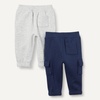 Amazon Essentials Baby Boys’ Cargo Joggers(Light Grey Heather/Navy)