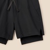 Amazon Essentials Boys’ Active Performance Stretch Woven Athletic Training Shorts with Liner(Black)