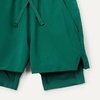 Amazon Essentials Boys’ Active Performance Stretch Woven Athletic Training Shorts with Liner(Dark Green)