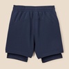 Amazon Essentials Boys’ Active Performance Stretch Woven Athletic Training Shorts with Liner(Navy)