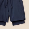 Amazon Essentials Boys’ Active Performance Stretch Woven Athletic Training Shorts with Liner(Navy)