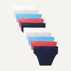 Amazon Essentials Boys’ Cotton Jersey Brief Underwear(Grey/ Red/ Navy)