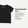 Amazon Essentials Boys’ Cotton Jersey Crew Neck Undershirt(Black)