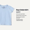 Amazon Essentials Boys’ Cotton Jersey Crew Neck Undershirt(Light Blue / Navy / Light Grey Heather)