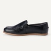Amazon Essentials Boys’ Faux Leather Moc Toe Slip-on Loafers(Black)