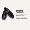 Amazon Essentials Boys’ Faux Leather Moc Toe Slip-on Loafers(Black)