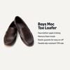 Amazon Essentials Boys’ Faux Leather Moc Toe Slip-on Loafers(Dark Brown)