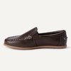 Amazon Essentials Boys’ Faux Leather Moc Toe Slip-on Loafers(Dark Brown)