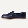 Amazon Essentials Boys’ Faux Leather Moc Toe Slip-on Loafers(Navy)